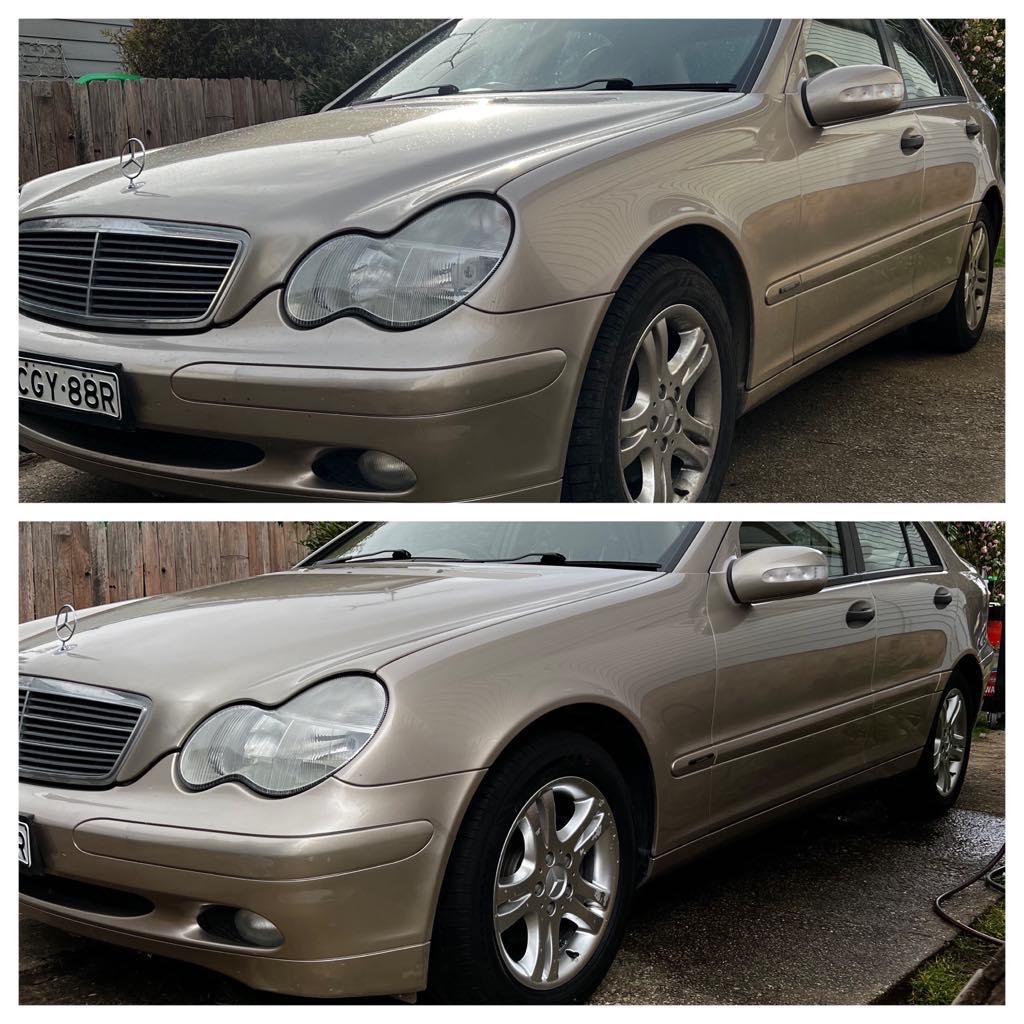 Before and after: Mercedes exterior pre-sale detail